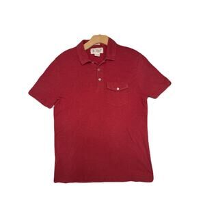 Penguin Red 100% Preppy Cotton Polo Heritage Slim Fit Front Pocket Size Small